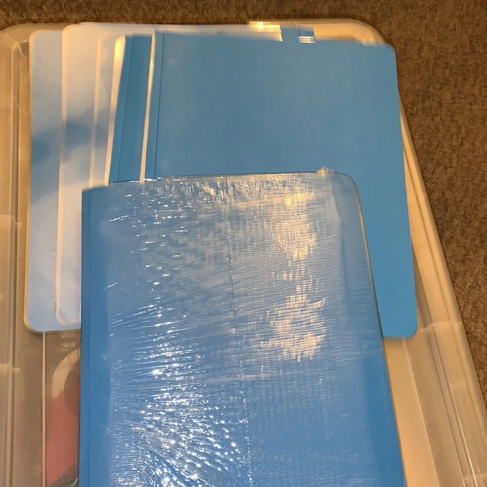 Office Depot clear front report covers with fasteners - blue 18 count